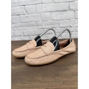 Born Crown Ballet‎ Flats Loafers 7M Blush Pink Leather Driving Moccasins Slip On